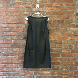 Vince black leather dress